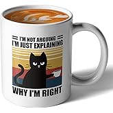 Jxubeuro, I'm Not Arguing I'm Just Explaining Why I Am Right, Funny Saying Quote Coffee Mug, Ceramic Coffee Mug/Tea Cup, Unique Birthday and Holiday Gifts for Coworkers, Friends, Boss