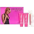 Heiress by Paris Hilton for Women 4 Piece Set Includes: 3.4 oz Eau de Parfum Spray + 0.34 Eau de Parfum Spray + 3.0 oz Body Lotion + 3.0 oz Bath & Shower Gel
