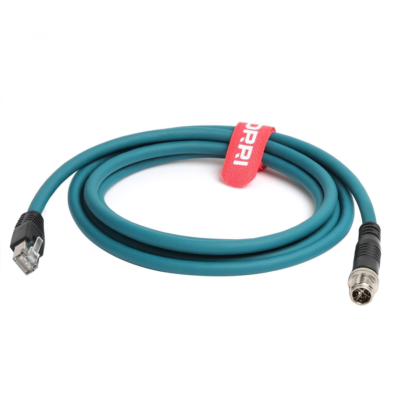 DRRI M12 X-Coded 8 Pole to RJ45 Gigabit Ethernet Interface Cat 7e Shielded Cable for Cognex in-Sight Series Industrial Cameras | Barcode Scanners(2M) — image 1