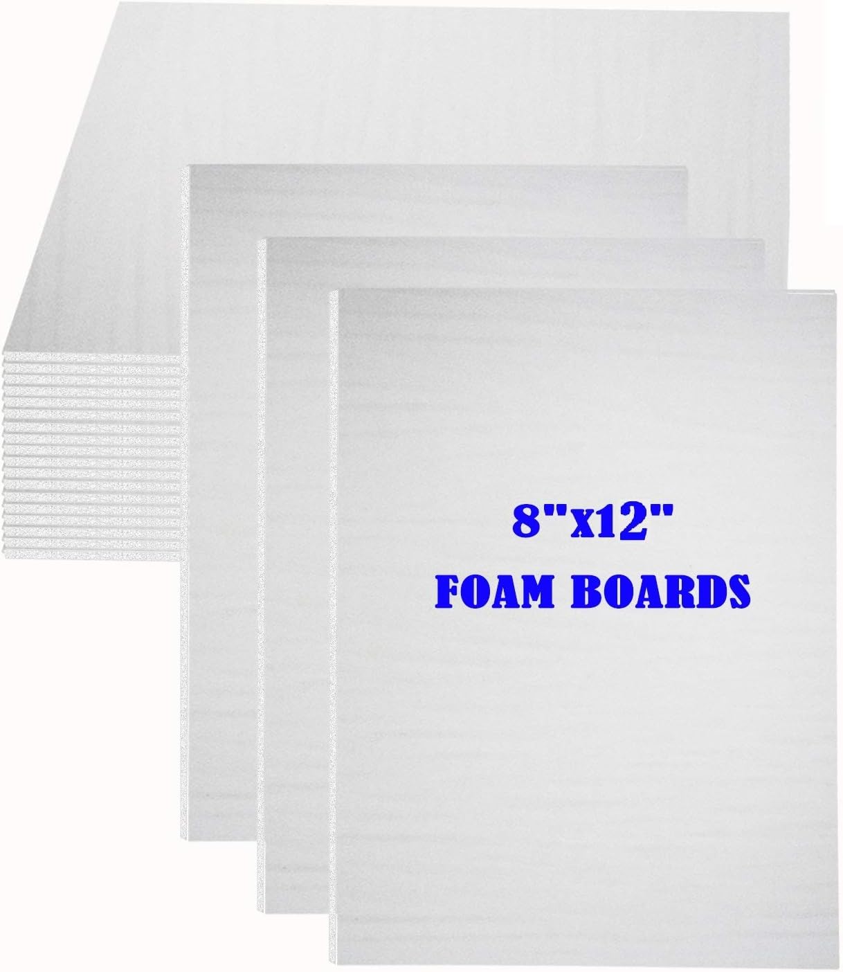 20Pack Foam Core Board, 8"x12" White Foam Board, 3/16