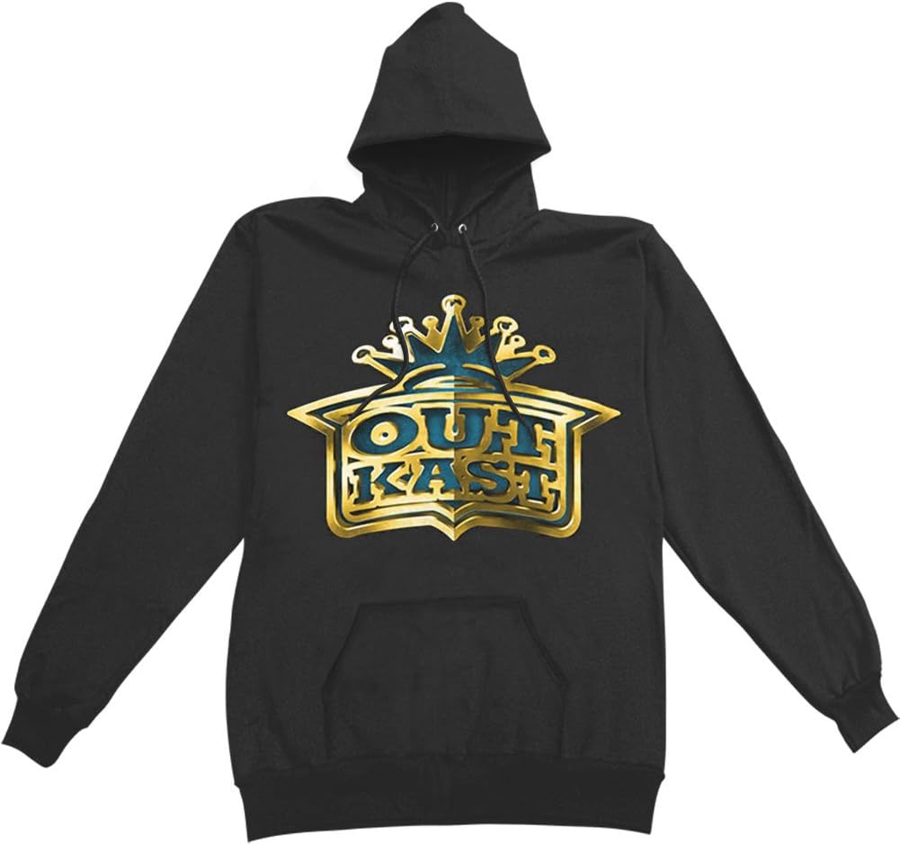 Outkast Men's Gold Crown Logo Hooded Sweatshirt Black