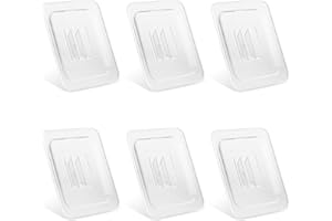 FSUON 6-Pack 1/6 Size Polycarbonate Universal Handled Food Pan Lid, Clear