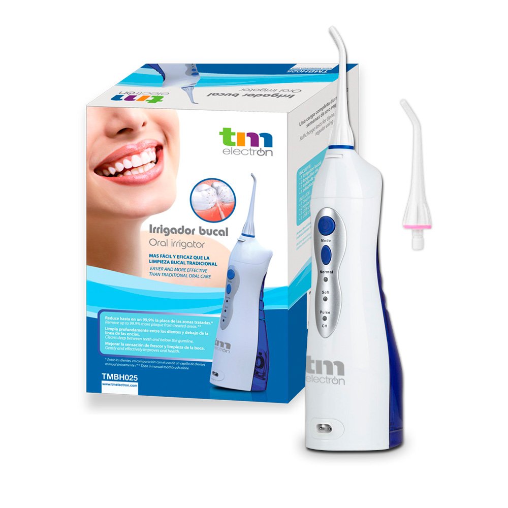 Tm Electron Irrigador Bucal Portátil para Limpieza de Espacios Interdentales y Encías