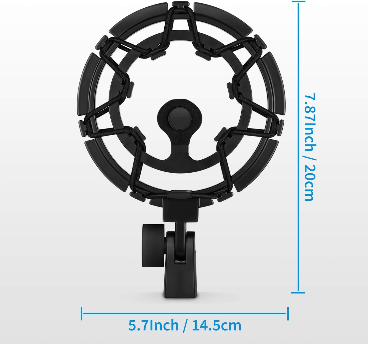 Moukey Shock Mount Compatible for Blue Yeti/Yeti Pro/Yeticaster/Yeti X/Snowball iCE Mic and other Large Microphones MMs-7-Black: Musical Instruments