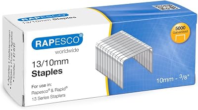 Rapesco S13100Z3 Type 13 10 mm Galvanised Staples Pack of 5000