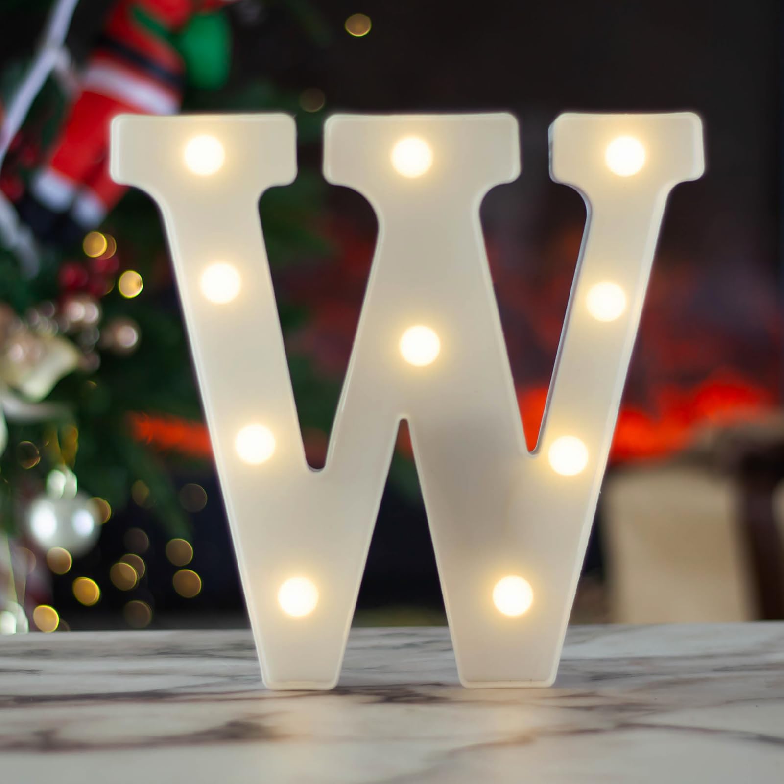 Photo 1 of LED Marquee Letters, White 26 Alphabet Light Up Letters, Battery Powered LED Letter Lights 