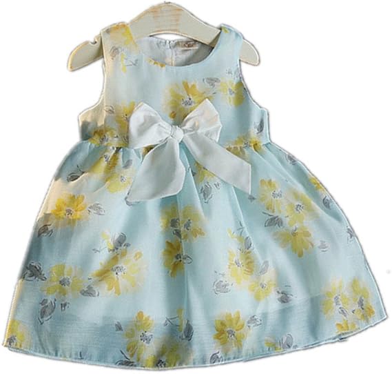 Amazon ミニアウル Miniowl 子供服 女の子 夏 袖なし 花柄 オーガンジー ワンピース ガールズ かわいい 袖なしドレス 通園 通学 パーティー フォーマル 通販