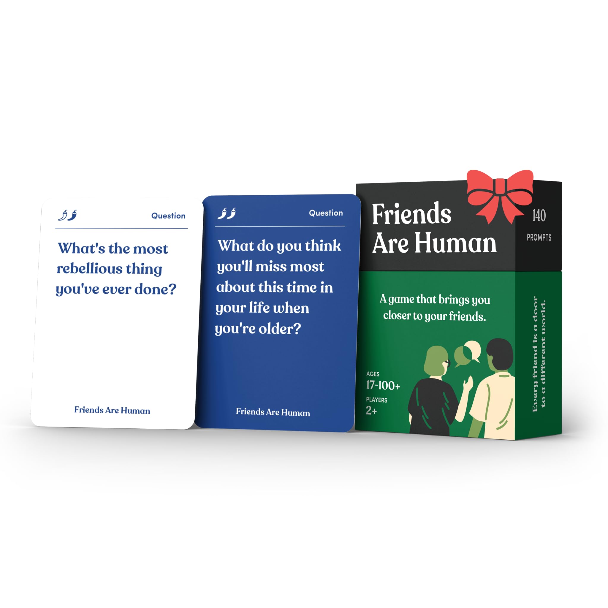 Friends are Human | 140 Conversation Cards to Help Deepen Friend Relationships | Card Game for Bonding & Communication | Therapy for Adults | from The Makers of Parents Are Human