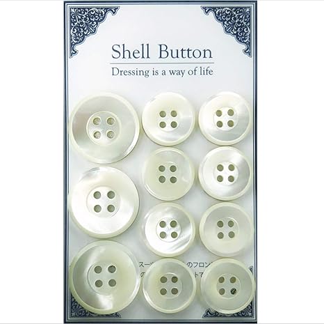 Amazon 貝ボタン スーツ ジャケット １着セット 男らしい形 白 ボタン 通販