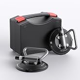 6" Heavy‑Duty Vacuum Suction Cup - Glass Suckers Lifters with Plastic Box | 140 LBS load‑bearing, works on glass, tile, marble, granite, sheet metal, car windshield for moving &amp; installation jobs.