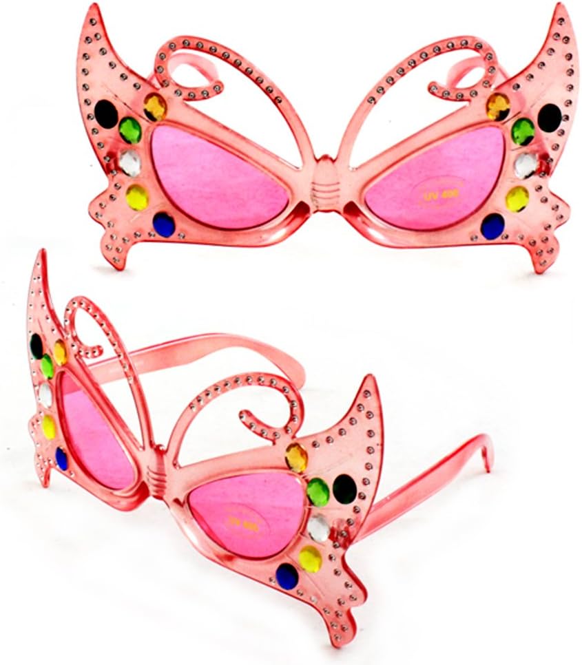 Fun and Funky 2033DDPKPK Sexy Butterfly Fashion Sunglasses Pink Frame Pink Lenses