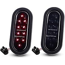 Amazon.com: TMH Pack of 2 6 Inch 10 LED Smoked Lens Oval