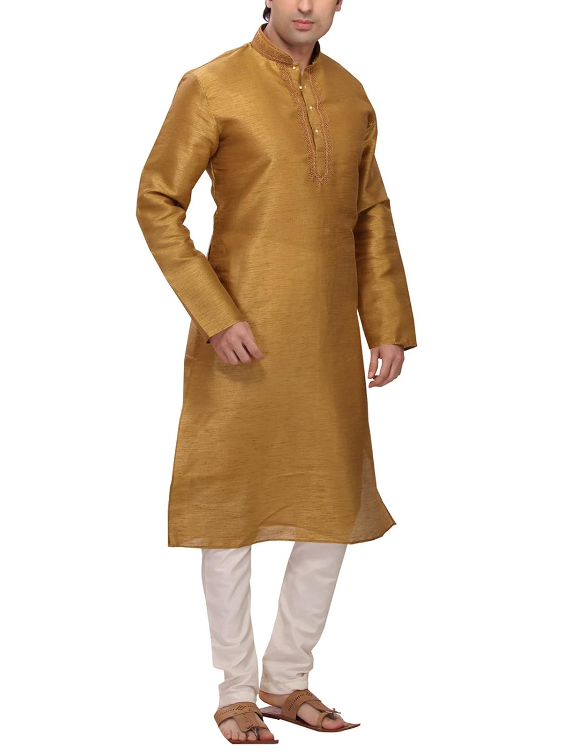 rg designers d4076darkgoldkurta self design kurta