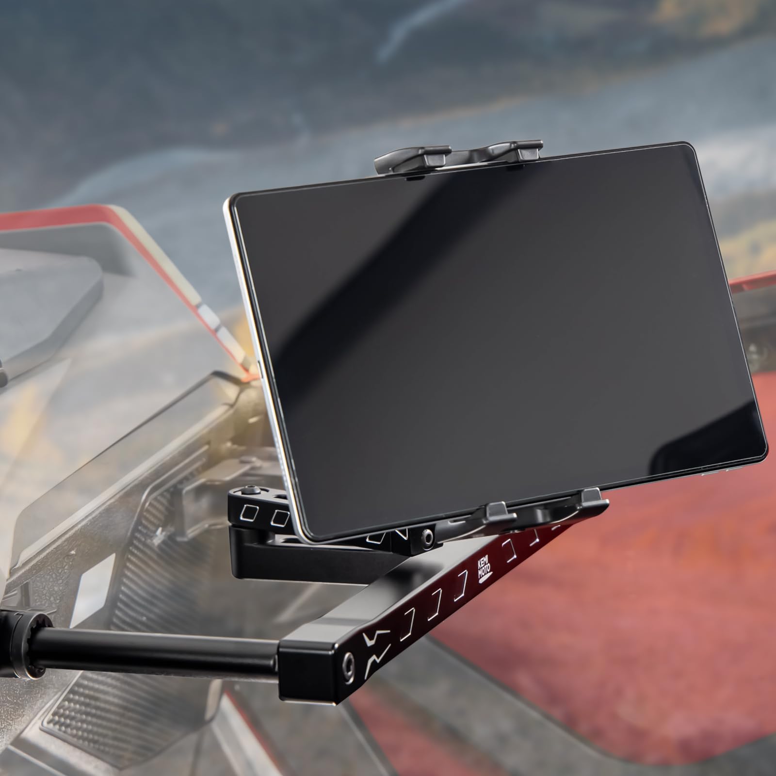 KEMIMOTO Electronic Device Mounts with Grab Bar, 6061 Billet Aluminum Electronic Device Holder Phone Tablet GPS Mount Compatible with Polaris RZR PRO XP/XP4 2022-2023 RZR PRO R/Turbo R