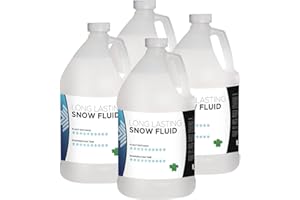 FROGGY'S FOG Froggy's Flakes Snow Machine Fluid, Long-Lasting Formula Snow Fluid with 75+ Feet Float/Drop, 4 Gallon Case