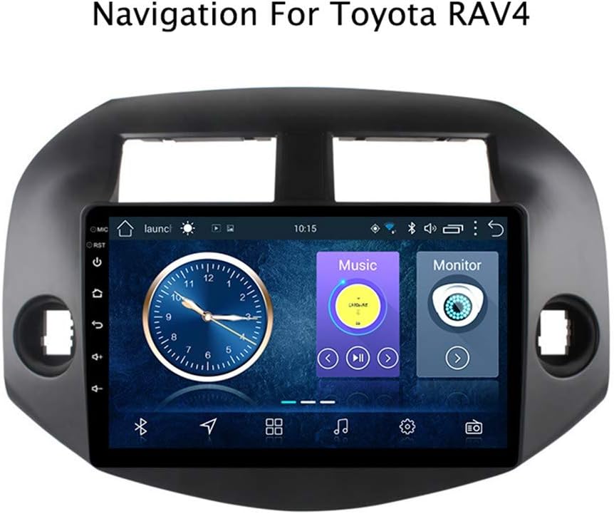 JIERTYU 10.1 Inch Android 8.1 Car GPS Navigation For Toyota RAV4 2007-2012 Support Stereo Audio Radio Video Bluetooth RDS, Supports Multiple Audio Format