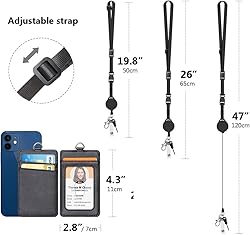 Leather Badge Holder and Adjustable Retractable