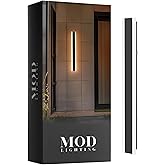 MOD LIGHTING Haylen Wired LED Outdoor Wall Light (1-Pack), 24" Water Resistant Outdoor LED Sconce, Remote Dimming Modern Wall