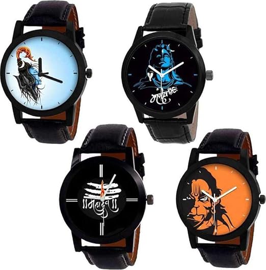 Stylevilla Collection Analogue Multicolour Dial Men's Watches -Combo Set of 4