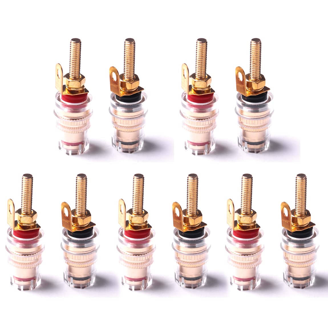 Atoplee Speaker Terminal Binding Post 5 Pair Banana Plug Socket Connector for Amplifier Speaker Terminal Connector