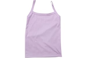 Kid Girls Cotton Tank Tops Toddler Ribbed Sleeveless Tank Top Spaghetti Strap Soft Cami Summer Casual Solid Undershirts