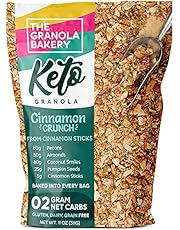 TGB Cinnamon Pecan Keto Granola | 1g Net Carb Snack | Low Carb Nut Cereal | Healthy Artisanal Food, 11 Ounces