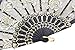 Amajiji Folding Hand Fans,Fashion Elegant Flower Rose Lace Chinese/Japanese Folding Fan (Black)
