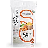 Super Organics Turmeric Powder – Organic, Vegan, Non-GMO, Gluten-Free – Ground Turmeric Root Powder, High in Curcumin (4%) for Joint Mobility & Overall Wellness – 6 oz