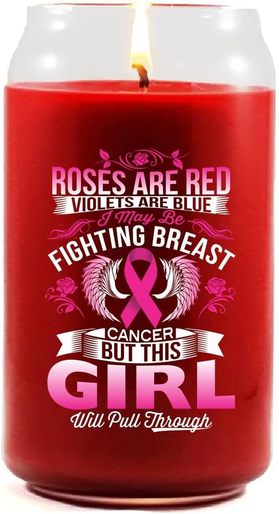 Breast Cancer Fighter I'll Pull Through! Scented Candle Amazon.ca