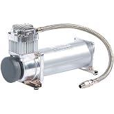 VIAIR 450C 12V Industrial Air Compressor, 150 PSI Continuous Duty Silver | 12V industrial compressor delivers 150 PSI for OEM, onboard air systems, air tanks, and pneumatic applications.