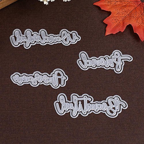 WinnerEco 4pcs Metal DIY Embossing Cutting Dies Stencil Card for Scrapbooking Album - Thumbnail 4