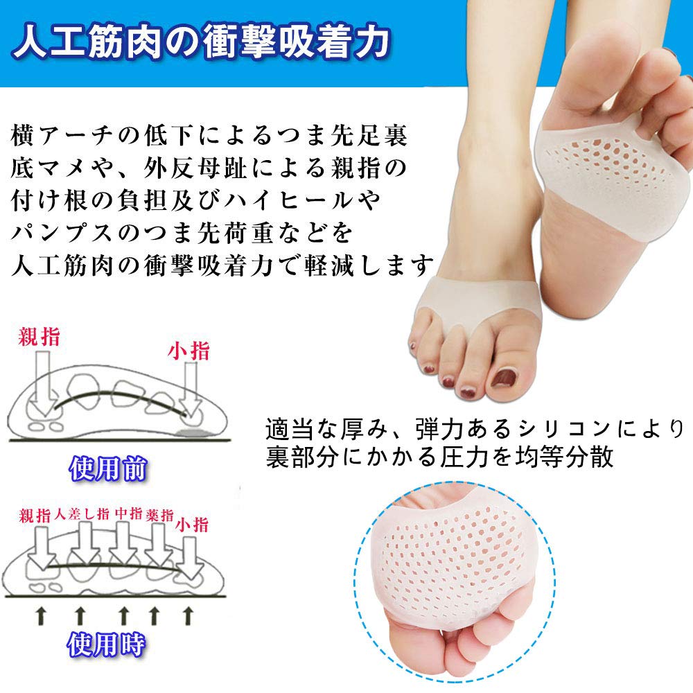 Mua Pnrskter 足裏保護パッド 足裏サポート シリコン素材 通気性 柔らかい 足裏ひび割れ 水疱 前足痛 種子骨保護 痛み緩和 衝撃吸収 快適歩行 白 6ピース Tren Amazon Nhật Chinh Hang 21 Fado