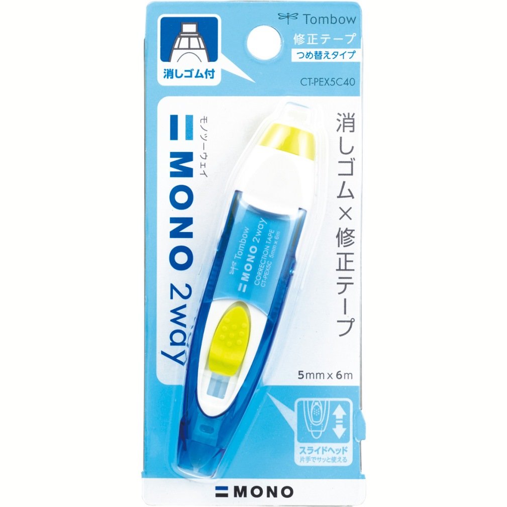 Tombow Mono 2 Way Correction Tape Blue 1 Pack Amazon In Home Kitchen