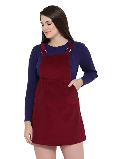 maroon dungaree