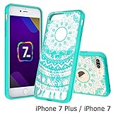 iPhone 7 Plus Clear Case, AnoKe Scratch Resistant Colors Dream Catcher Mandala Flower Cute Grils Woman Ultra Slim Acrylic Hard Cover TPU Bumper Hybrid For Apple iPhone 7 Plus TM CH Mint