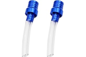 JOYYANGFANG 2PCS Motorcycle Gas Cap Vent Two-Way Valve Vent Universal Tube Hose Breather Cap with ATV Quad CRF YZF RMZ KLX DRZ Pit Dirt Bike Blue Aluminum