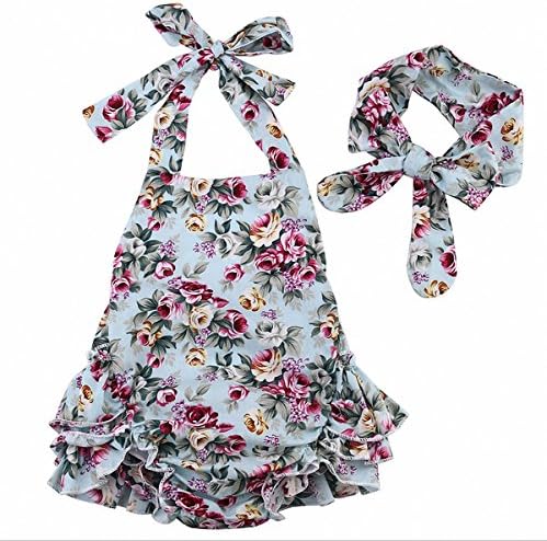 Baby Girl Romper With Headband Newborn Sleeveless Jumpsuit Set Bodysuit