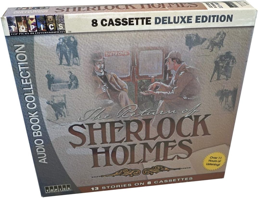 Topics Entertainment Return of Sherlock Holmes (8 Audio Cassettes Tape Set) 13 Stories Over 11 Hours Listening