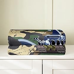 Army Camouflage Fleece Throw Blanket, Military