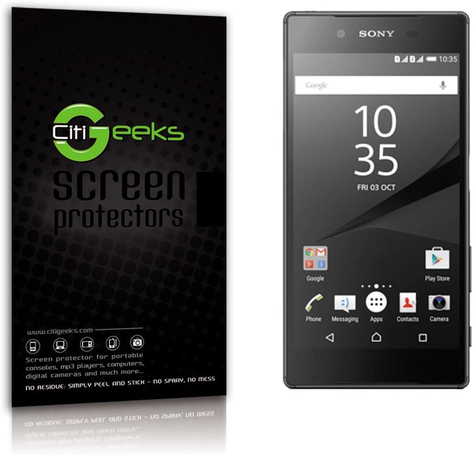 CitiGeeks® Sony Xperia Z5 Tempered Glass Screen Protector - Crystal Clear Toughened Glass Screen Protector Retail Package