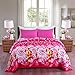 JML Luxury Flannel Fleece Blanket - Printed Warm Fuzzy Ultra Plush Lightweight Couch Bed Blanket All Season (King, Flower Blossom)