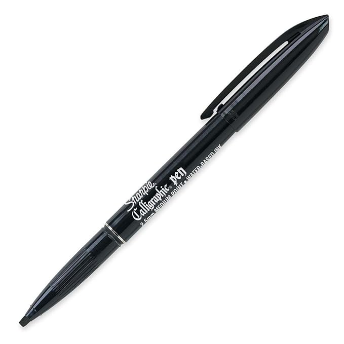 Sharpie Calligraphic Water Based Black Marker pack of 12
