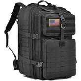 R.SASR 64L Large Tactical Backpack, Military Backpack, Molle Backpack, Tactical Bag, Hiking Daypacks (3, black)