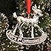 Baby's First Christmas Ornaments 2019,Metalic Silver Reindeer Christmas Tree Ornament, Made of Resin,3D Design Gifts Box Included(Plating Reindeer)
