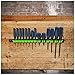 Olsa Tools Premium Wall-Mount Screwdriver Organizer - Black Nylon with Neon Green Clips - Holds 14 Screwdrivers - Part: 1031