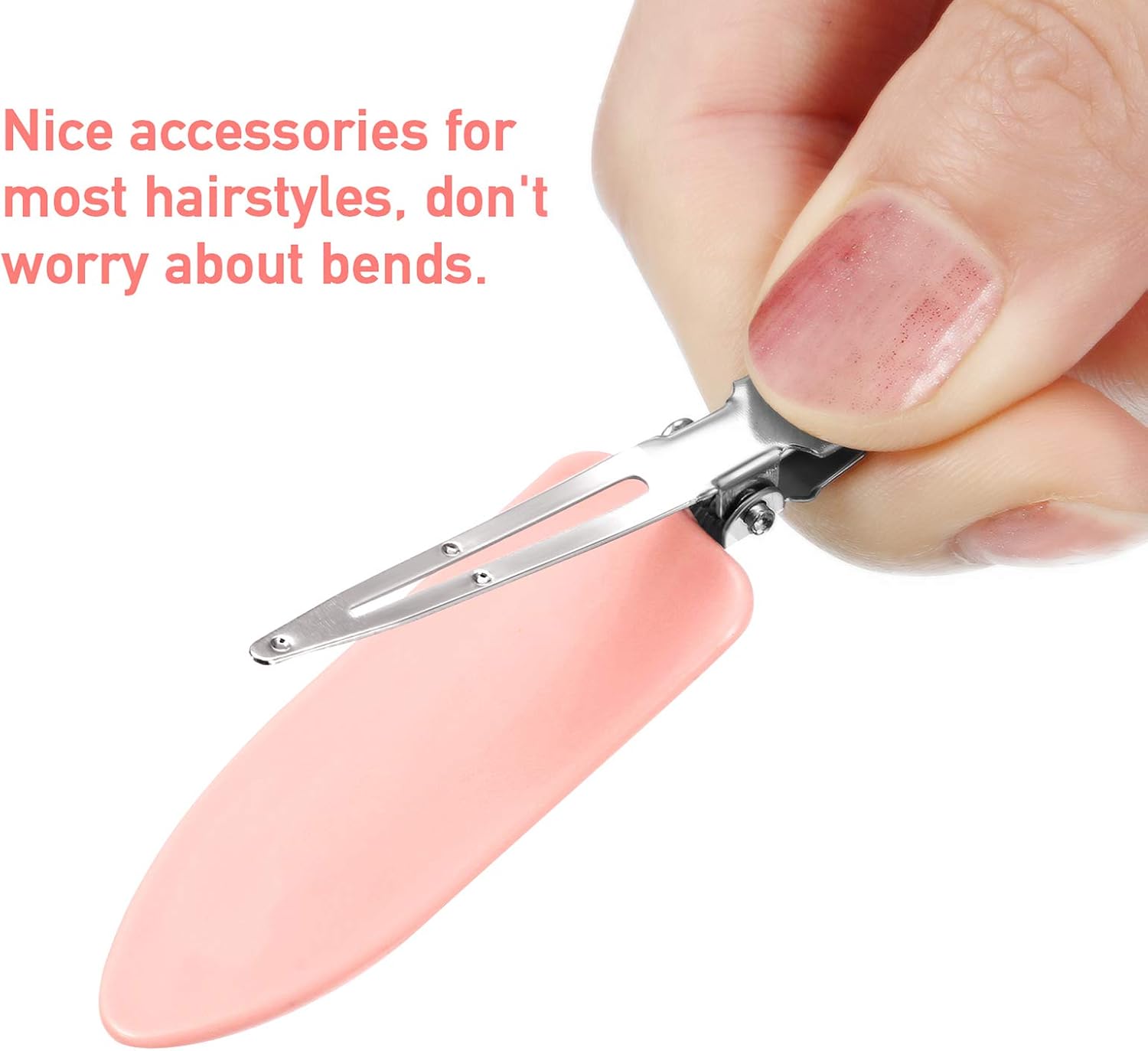 10 Pieces No Crease Hair Clip No Bend Clips Hair Clips Curl Pin Clips Makeup Hairpin for Bangs Finger Waves Makeup Application Hairdressing Hairpins for Women Girl(Black - Image 4