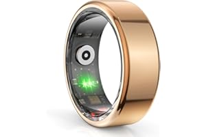 TIVUZVO Smart Ring,Fitness Tracker Ring,Sleep Tracker Ring-Health Heart Rate, Oximetry, Sleep, Exercise Monitoring, Compatible with iOS and Android(Rose Gold, US-7)