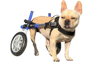 Walkin' Wheels Small Dog Wheelchair, Lightweight Dog Wheelchair for Back Legs, 15-25 lbs, for 6-8 inches Leg Height - Blue