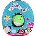 Squishmallows Official Kellytoy Collectors Tin Set with Micromallow Exclusive Pin and Trading Cads Choose Your Favorite or Collect Them All (Wendy The Frog)