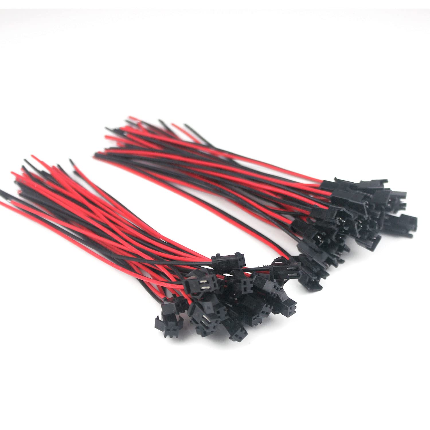 Taikuwu 20 Pairs JST SM 2 Pin Connectors with 22 AWG Cable (140mm) - Male/Female Plug for LED Strips 5050/3528, RC Models, DIY Electronics
